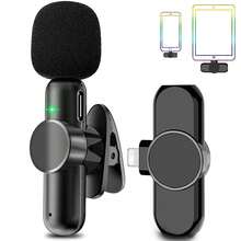 New Live Noise Cancellation Mini Tie Clip Microphone Portable Wireless Lavalier Microphone Compatible With Iphone And Android Phone - YJH-k3 - View 1
