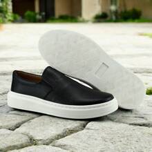 Men's Leather Loafer With Leather Lined And Leather Insole - Black - View 4