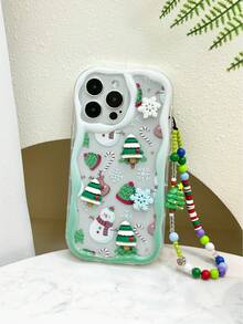 圣诞树装饰：雪花彩绘配件，奶油色贝壳波浪彩绘配件，链条彩绘简约防摔厚手机保护壳印花兼容iPhone16 XR /7/8 15 ProMax/12 ProMax/13 ProMax/14 ProMax 13 14 11 12P14 13P 11P 12P XS.XR /78P.78GES2，适用于A134G A22 A21S A514G A52 S22 ULTRA A335G，A34 A35，兼容Redmi 10 Redmi Note 114G Redmi 11Lite A53 TpuA14 /A23/S23 ULTRA S24 A14 A15 S23 A73 A55 A54，Redmi手机壳 - 彩色 - 查看 6