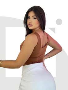 OFFER CROPPED THAISE TANK TOP SUPLEX More Women's Clothing Fashion Women's Luxury Croped Blogger Corselet Gringa Sexy Black  White Sensual Pink Cheap Promotion Evangelical Kit Kits Winter Cold Plus Size Beach Stones Shine Rhinestones Shiny Blouse Blouses Blousesinha Blouses - Rỉ Nâu - Xem 5