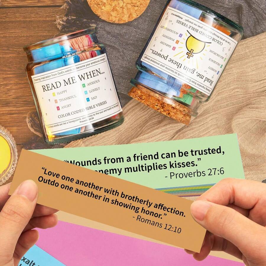 Frasco Bíblico Tarro Con Versículos Bíblicos - Regalo Espiritual Para  Mujeres, Ideal Para Oración Y Reflexión Frasco Con Versiculos Biblicos  Español, image size:900x900