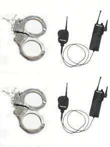 1 个金属手铐，带塑料手柄，直径小于 5 厘米（注意：水钻手铐是用胶水手工制作的，因此表面可能会有一些多余的胶水）万圣节 - 彩色 - 查看 10