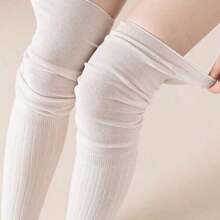 2-4 perechi de șosete peste genunchi aleatorii pentru femei, șosete lungi de vară, șosete până la genunchi cu tub înalt de primăvară și toamnă pentru gravide, jambiere antiderapante, iarnă, confortabile - Multicolor - Vizualizare 5