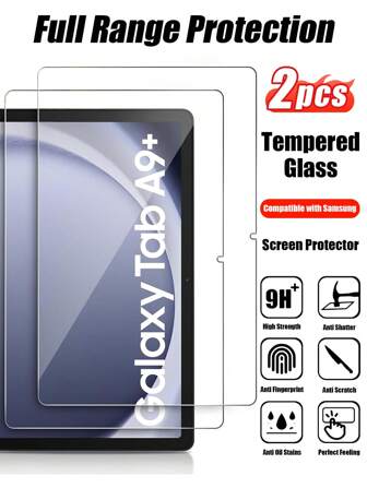 2 Stück gehärteter Glas Bildschirmschutz, kompatibel mit Samsung Galaxy Tab A9+ 11 Zoll, Galaxy Tab A10+, Galaxy Tab S10 Lite, Galaxy Tab S11, Galaxy Tab S11 Ultra, iPad Air 13 2025(M3), iPad Air 11 2025(M3), iPad 2025(iPad A16) und andere Tablet-Modelle, langanhaltend Schutz für Tablets