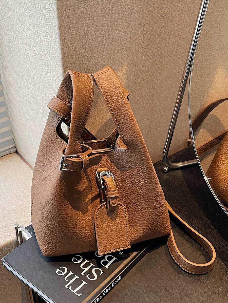 Casual Minimalist Fashion PU Leather Shoulder/Crossbody/Handbag With Inner Pocket