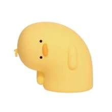 GLOOPRO 1pc Charming Duck Shaped Silicone Night Light, Tap Control 3 Brightness Levels, USB Rechargeable With Timer, Soft Lighting For Bedroom, Desk, Christmas & Birthday Gift For Friends & Family