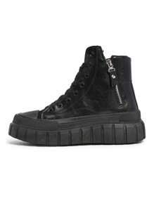 Botas cortas negras casuales para mujer, uso diario con cremallera lateral, versátiles y planas, tallas grandes