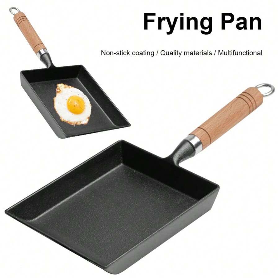Cast Iron Tamagoyaki Pan NonStick Rectangle Mini Egg Frying Pan