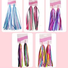 1pc Colorful Pinwheel Handle Bar Streamers Decor For Teens Skateboard Bike Bicycle - View 2