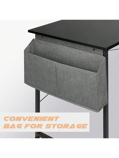 100cm Desk, Computer Tafel Headphone Holder Storage Bag, Stable Work Table, Industrial PC Small Office Home, 100 50 75 Cm view 5