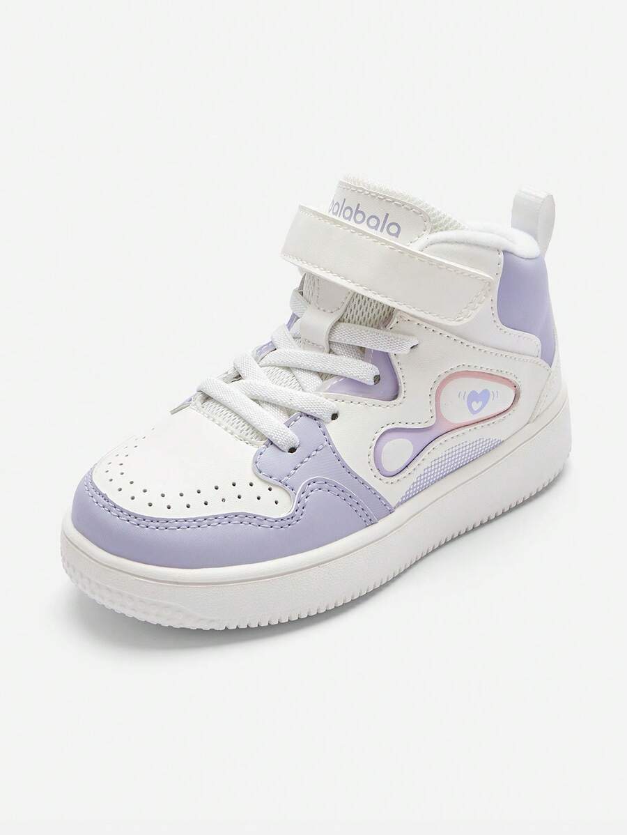 Balabala Kids Canvas Shoes Boys Girls High-Top 2024 New Casual