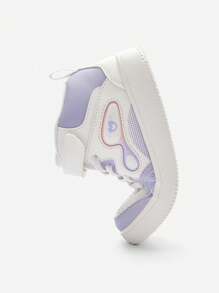 Balabala Kids Canvas Shoes Boys Girls High-Top 2024 New Casual