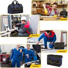 Maleta De Herramientas Gran Capacidad Mochila Organizador impermeable y resistente al desgaste - Multicolor - Ver 9