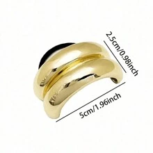 1/3 chiếc dây buộc tóc kim loại màu vàng, thanh lịch, đa năng, dây chun buộc tóc, phụ kiện tóc cho nữ, dây buộc tóc bằng cao su, dây buộc tóc, phụ kiện cài tóc co giãn. - Nhiều màu - Xem 7