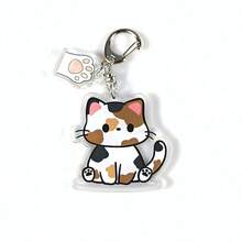 亚克力可爱猫咪挂件钥匙扣甜美卡通猫咪宠物印花钥匙扣配饰小礼物动漫 - 彩色 - 查看 5