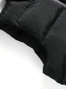 男式运动背心夹棉外套 - 黑色 - 查看 5