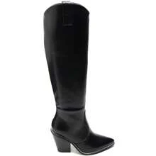 Bottes Haute Western à Talon épais And Bout Point Décoratif - Black 5791 - View 4