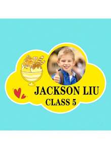 36/72/108 件，彩色云朵照片贴纸，儿童定制防水姓名贴纸，个人彩色水瓶文具贴纸，适用于任何场合婴儿淋浴家庭装饰礼物冬夜礼物返校冬季礼物创意男孩女孩情人节 - 相片貼紙 - 查看 6