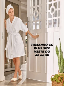 TERRY-CLOTH BATHROBE SIZE GG PLUS SIZE FITS 46 TO 56 - 100% COTTON UNISEX SWIMMING POOL HOTEL RESORTS SPA JUDO INNS PREMIUM QUALITY - 粉紅色 粉紅色 IPE - 查看 10