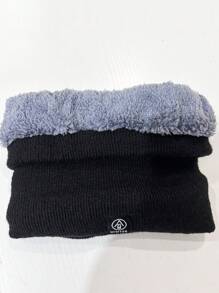 Winter Outdoor Warm Fleece Neck Gaiter And Knit Ski Balaclava Hood Mask, Unisex - Multicolor - View 8