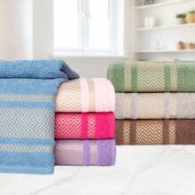 Large Soft Plush Bali Face Towel 100% Cotton - 45x70cm - 淺粉色 - 查看 3