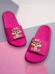 Women's Cloud Slide Slippers Fox Soft Ultra Comfortable Children's Adult Sandal Woman - Màu Hồng Tươi - Xem 2