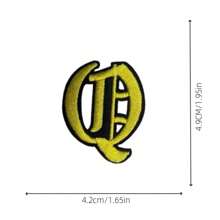 1 Pièce Optionnelle Alphabet Noir Edge Patch Brodé, Fer Sur/insignes, Vêtements Et Accessoires Décoration
