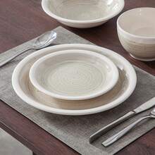 vancasso 16 Pcs Porcelain Dinnerware Set, Beige With Specks, Dinner Plate, Dessert Plate, Soup Plate And Bowl Set For 4 Person - Màu be - Xem 3