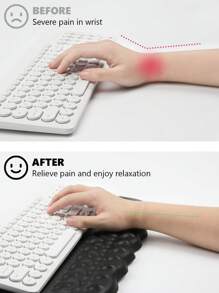 Support de clavier d'ordinateur avec appui-poignet, support de clavier incliné ergonomique - rehausseur de clavier avec repose-poignet - support de plateau de clavier, soulage la douleur et la fatigue - noir
