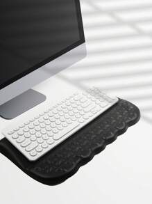 Support de clavier d'ordinateur avec appui-poignet, support de clavier incliné ergonomique - rehausseur de clavier avec repose-poignet - support de plateau de clavier, soulage la douleur et la fatigue - noir