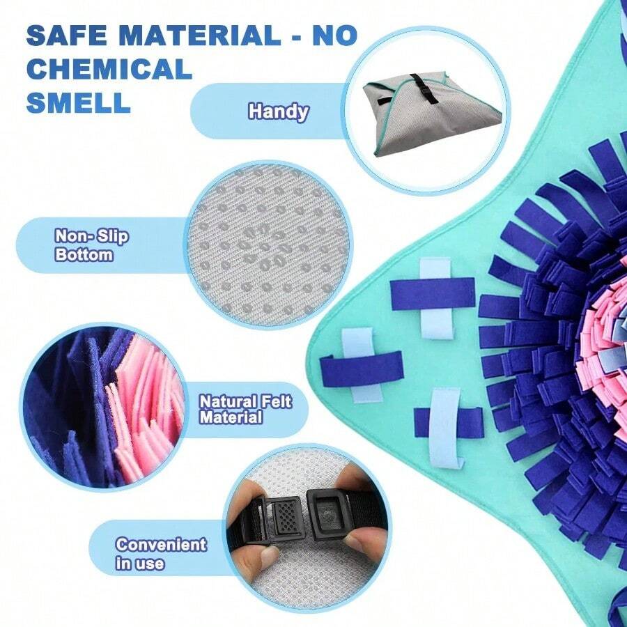 Snuffle Mat For Dogs Cats 25x25 Inch Dog Snuffle Mat Interactive Feed