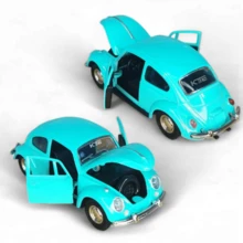 Aqua Green Beetle Miniature: Friction, Doors And Hood Open - 薄荷綠 - 查看 4
