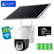 4G Sim 卡太阳能防水 10w 太阳能电池板户外摄像机，V380PRO 智能 APP，具有 IP66 防水防尘等级 - 4G款-5MP超高清 - 查看 16