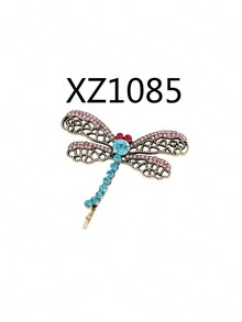 1 件万圣节鬼魂复古蝴蝶发夹，时尚蜻蜓发饰女士礼物，鬼魂妈妈发饰，哥特朋克女士发饰，万圣节派对角色扮演装饰，节日礼物，日常配饰 - 彩色 - 查看 6