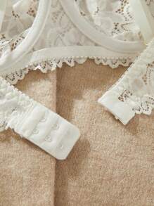 Lace Trim Sexy Lingerie Set For Women For Rave For Going Out - White - View 5