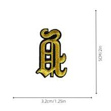 1 Pièce Optionnelle Alphabet Noir Edge Patch Brodé, Fer Sur/insignes, Vêtements Et Accessoires Décoration