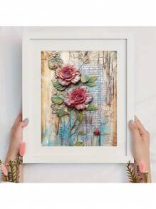 12 Blatt Vintage Blumen Sammelalbum Papier, Retro Blumen Thema Scrapbooking Zubehör, Bastelpapier, Junk Journal Papier, Decoupage Papier für Bullet Journal, Kartenherstellung, DIY Kunsthandwerk Collagen - Verschiedenfarbig - Übersicht 3