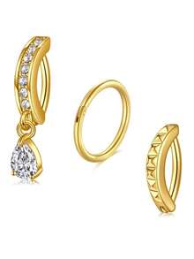 CIZME 肚脐环 金色 银色 肚脐环 不锈钢 肚脐环 防过敏 响片 肚脐环 铰链式 肚脐环 女士肚脐穿孔 吊坠肚脐环 吊坠肚脐环 悬垂式 独特肚脐穿孔 时尚肚脐环 心形 蝴蝶形 珍珠圈 肚脐饰品 6mm 8mm 10mm 12mm 14mm - belly button ring - 查看 13