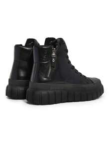 Botas cortas negras casuales para mujer, uso diario con cremallera lateral, versátiles y planas, tallas grandes