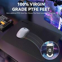 ATTACK SHARK X3MAX Wireless Gaming Mouse,PixArt PAW3950 42000 DPI,49g Ultralight Tri-Mode(BT5.4/2.4GHz/Wired), 1K Polling Rate Programmable Computer Mice - White - View 6