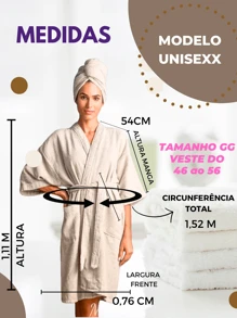 TERRY-CLOTH BATHROBE SIZE GG PLUS SIZE FITS 46 TO 56 - 100% COTTON UNISEX SWIMMING POOL HOTEL RESORTS SPA JUDO INNS PREMIUM QUALITY - 粉紅色 粉紅色 IPE - 查看 9