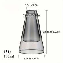 1 件 178ml 可再填充简易双三角玻璃扩散器扩散器芳香疗法储存容器香水配件，挥发手杖花卉装饰用于 DIY 替换扩散器棒装饰黑色（白色） - 彩色 - 查看 4