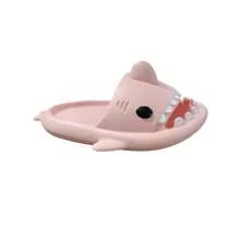 Chanclas de tiburón para niños autenticas y divertidas sandalias de tiburón  se quita la aleta shark chanclas, zapatillas de casa, excelente regalo - Rosa - Ver 2