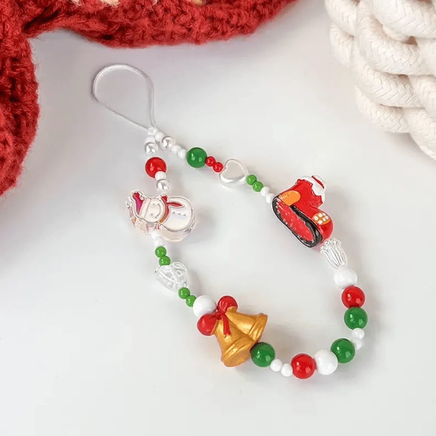 1pc Phone Lanyard Christmas Series Santa Claus Bag, Key Chain