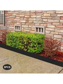 ZhdnBhnos LINSIE 16ft Steel Landscape Edging Heavy Duty Lawn Border Edge Backyard Barrier For Gardens, Paths, Lawns, Outdoor Patios (Black) The Best Gift/Present For Family&Friends Happy Christmas - 黑色 - 查看 6