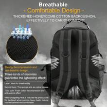 50L Outdoor  Backpack Rucksack Camping Hiking Trekking Bag - Black - View 5