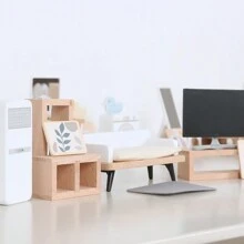 Accessoires pour maison de poupées - Mobilier imitant le miniature, ensemble DIY, mini cuisine, salon, chambre, salle de bain, villa en bois, accessoires de cuisine, cadeau d'anniversaire/Noël, scène de jeu micro-alimentaire, décoration de meubles miniatures - Multicolore - Voir 8