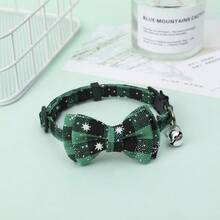 1 件可调节圣诞小猫项圈，配有可爱领结和铃铛，适用于猫 - 彩色 - 查看 15