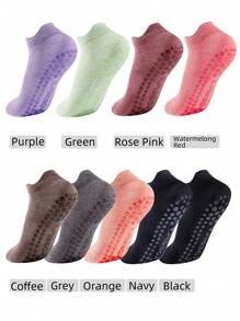 3 pares de calcetines de yoga para mujer, transpirables y antideslizantes con agarre, para gimnasio
