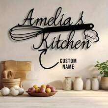 Kitchen Customizable Metal Wall Art Sign - Artistic Farmhouse Kitchen Decoration, Personalized Home Theme, Reusable And Removable, Asymmetrical Shape, Metal Surface Recommended, Valentine's Day, Valentine's Day Decoration, Decorative Fashion, High Quality, Stylish, Exquisite Customization